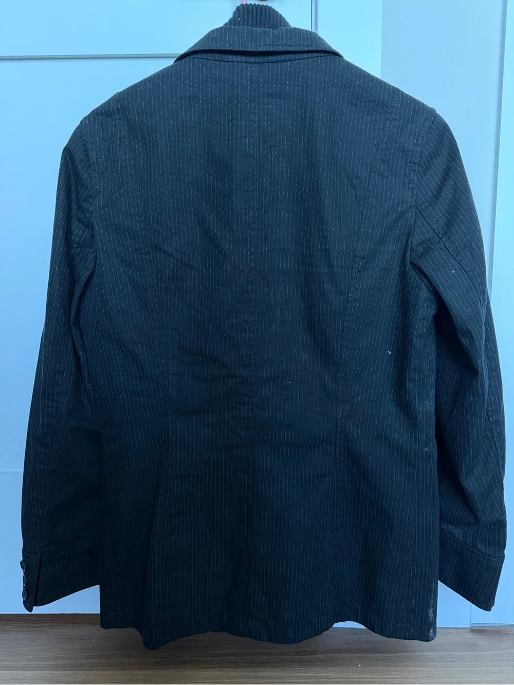 Express Men's Black Pinstripe Blazer